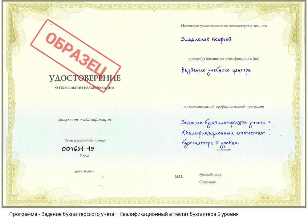 Ведение бухгалтерского учета + Квалификационный аттестат бухгалтера 5 уровня Первоуральск