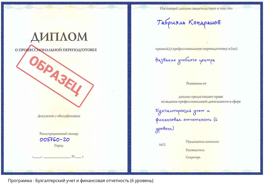 Бухгалтерский учет и финансовая отчетность (6 уровень) Первоуральск